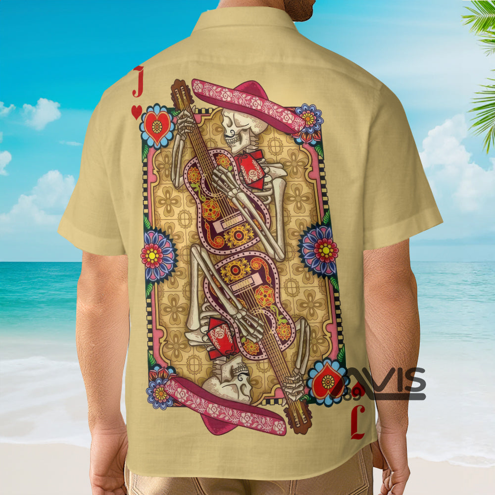 Skull Playing Card Yellow Version - Hawaiian Shirt