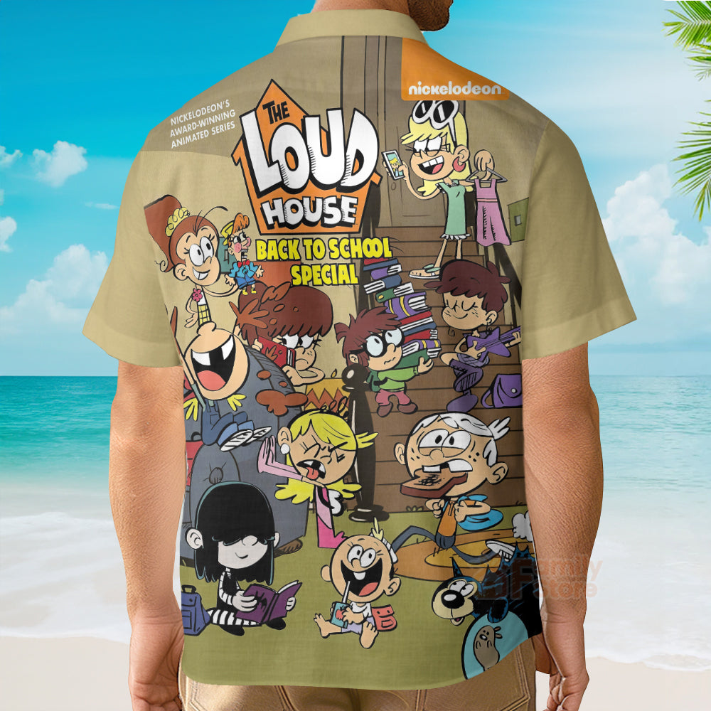 Loud House Men's Short Sleeve Aloha Hawaiian Shirt