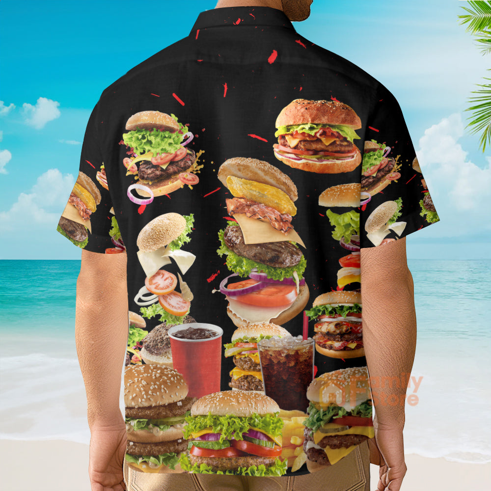 Funny Food Hamburger Fast Food Lover - Hawaiian Shirt