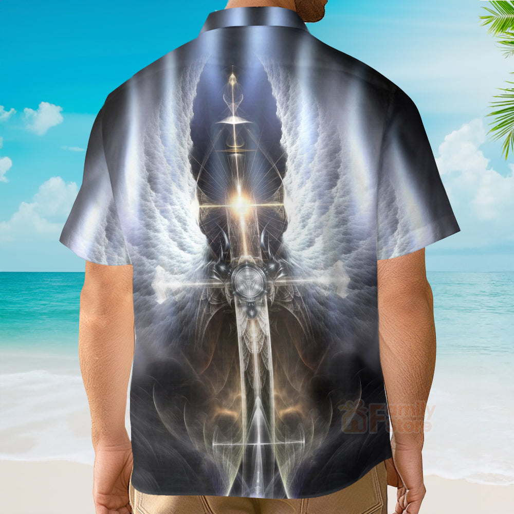 Christian Jesus Angle Wing Aloha Hawaiian Shirts