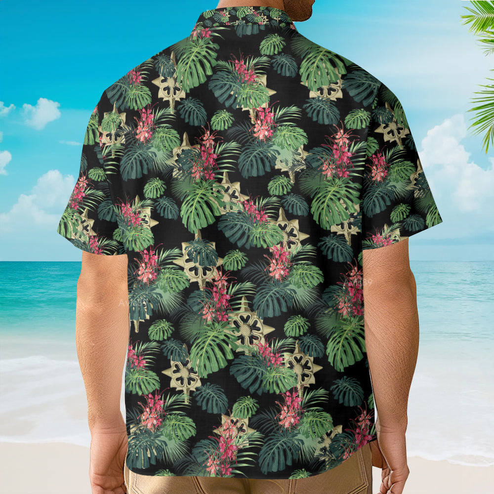 Army Military Intelligence Branch Insignia Hawaiian Shirt