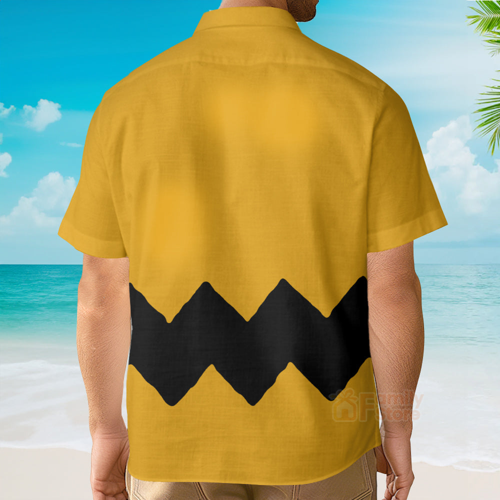 Cartoon Pattern Printing Men's Short-sleeved Lapel Aloha Hawaiian Shirt