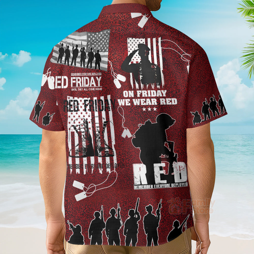 Veteran Red Friday With Boots - Hawaiian Shirt