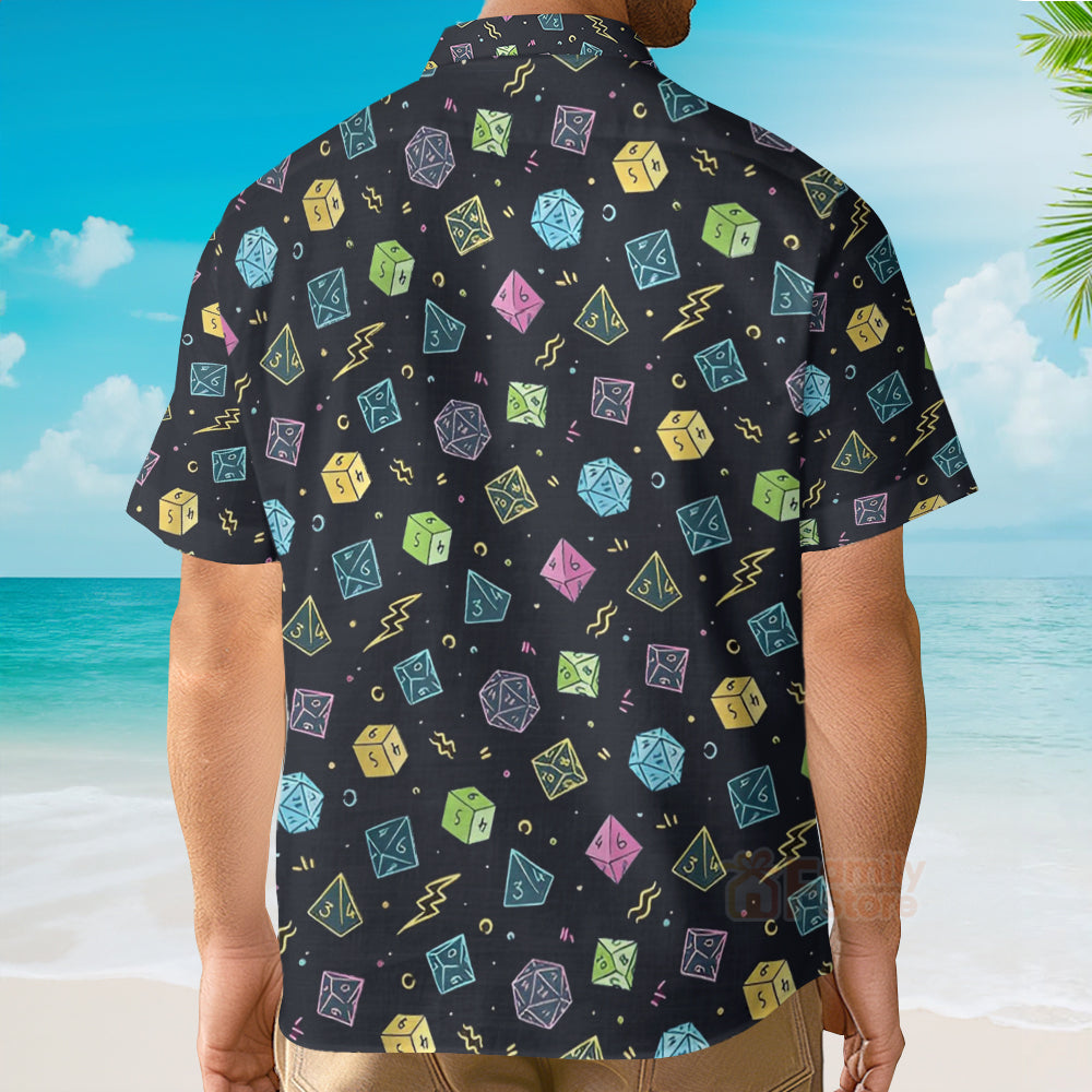 Dnd Blue Dungeons And Dragons Dnd - Hawaiian Shirt