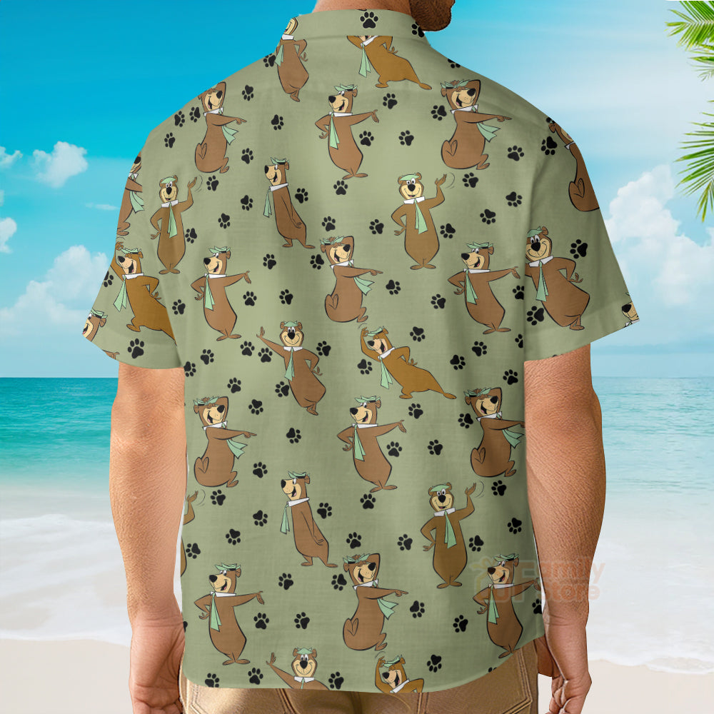 Yogi Bear Show Men's Short Sleeve Hawaiian Shirt