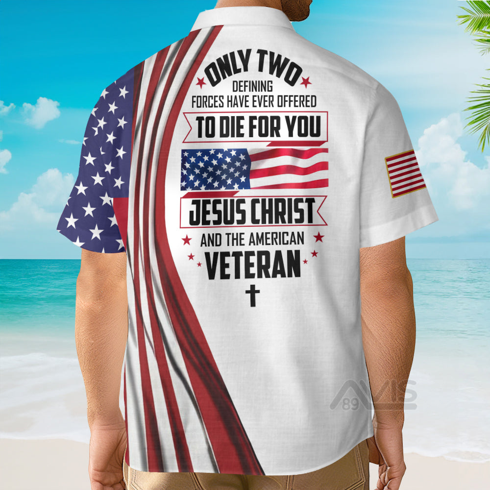 Jesus Christ And The American Veteran Aloha - Hawaiian Shirt