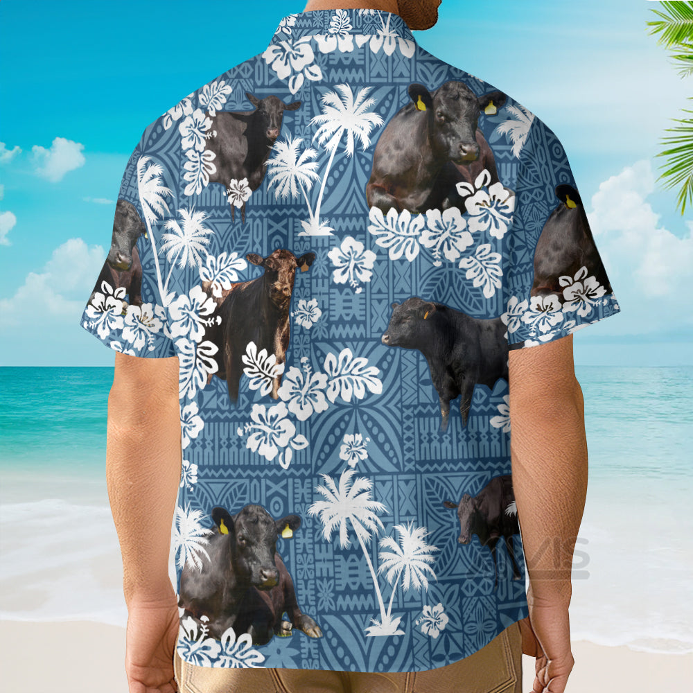 Unique Black Angus Happiness - Hawaiian Shirt