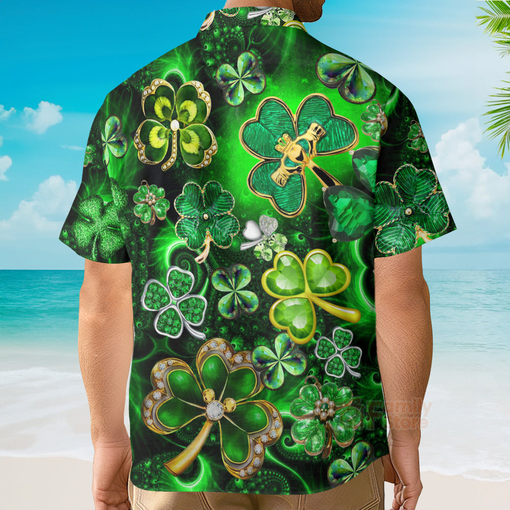 St Patrick's Day Green Shamrock - Hawaiian Shirts PN303084Lb