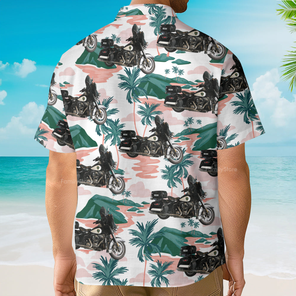 Vintage Cruiser Motorcycle Houston Police Department - Hawaiian Shirt