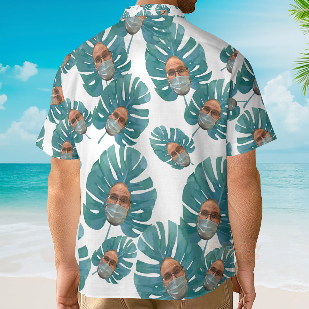 Funny Custom Face Dad Leaves - Funny Hawaiian Shirt PN302042Lb
