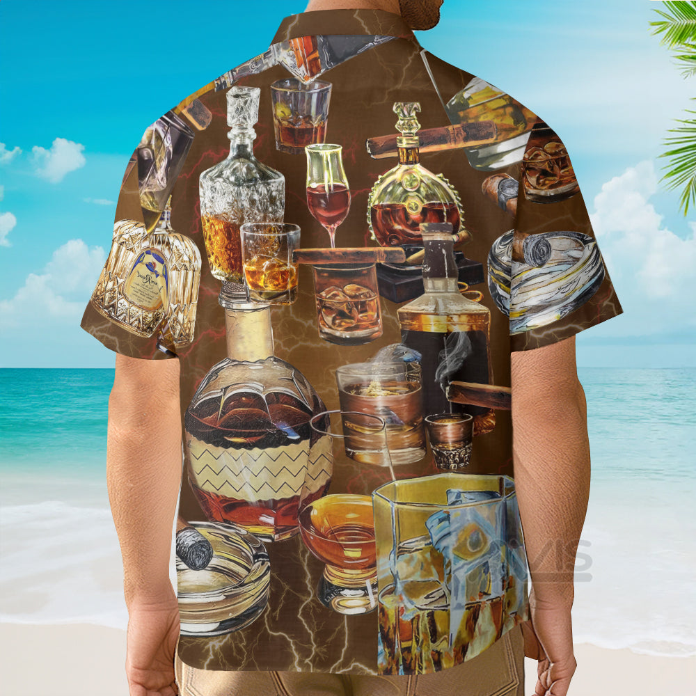 Wine Happiness Is Whisky - Gift For Men And Women - Hawaiian Shirt