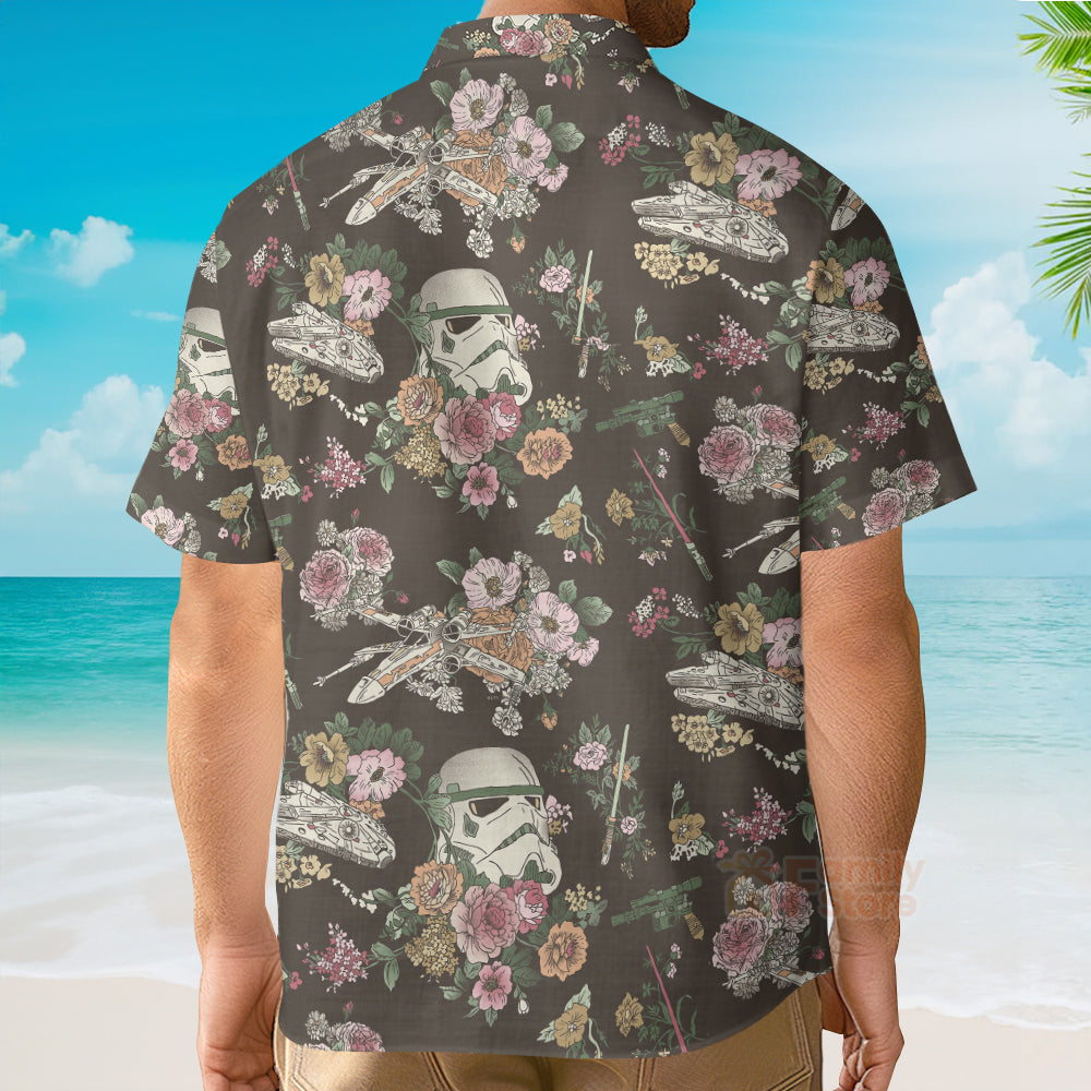 Stwa Stormtrooper Flower Vintage Hawaiian Shirt