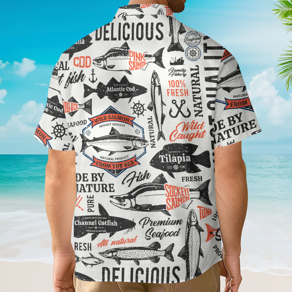 Ocean Fish Wild Salmon Highest Quality - Hawaiian Shirt