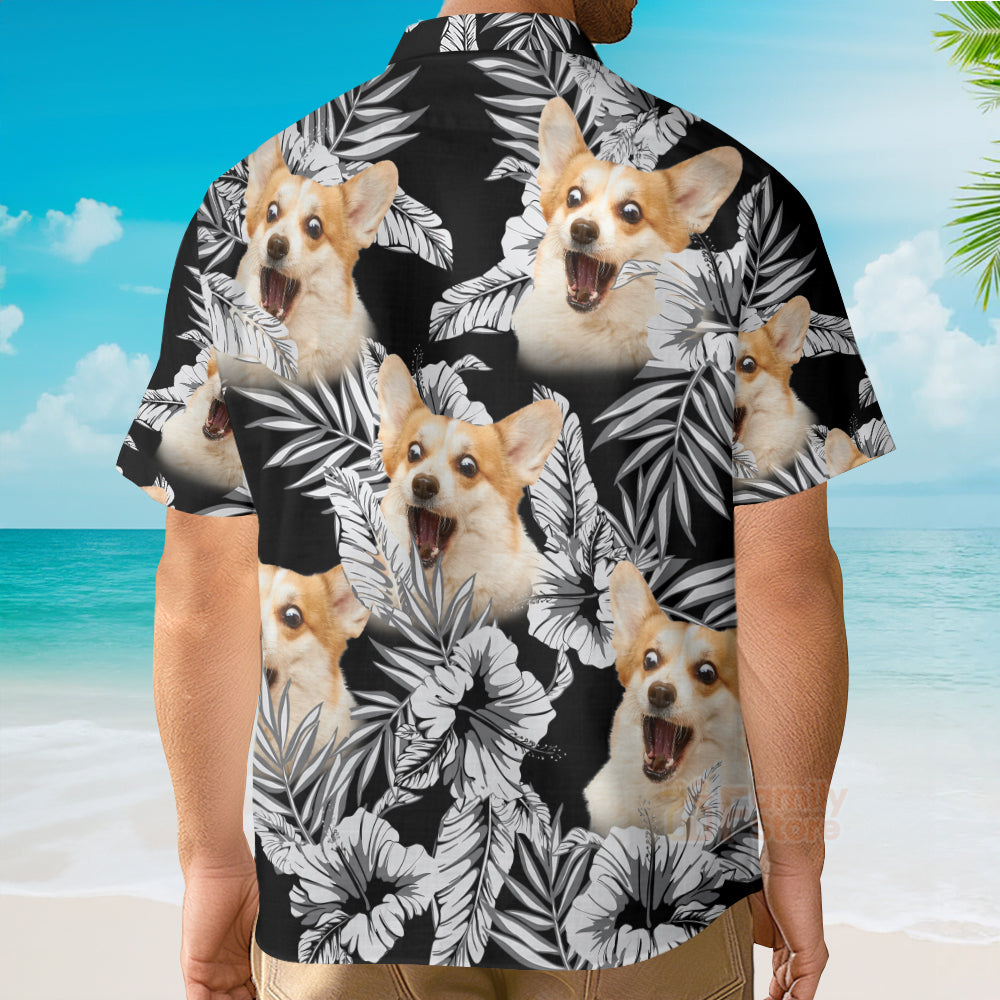 Custom Photo German Shepherd Flower Hawaiian Shirt - PN303141Lb