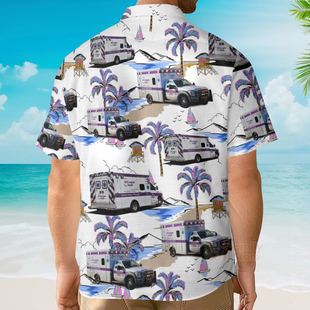 NYU Langone Health EMS Ambulance, New York City, New York Hawaiian Shirt