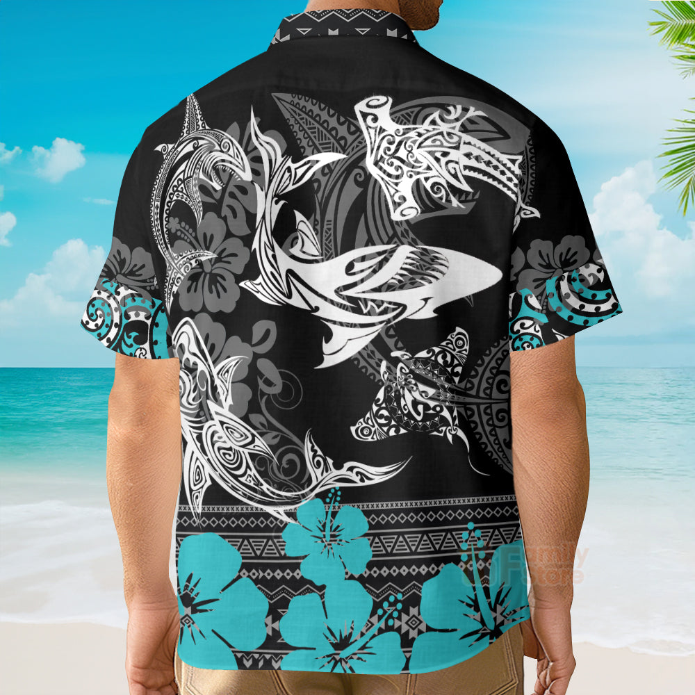 Polynesian Tribal Shark Lover Just For You Hawaiian Shirt