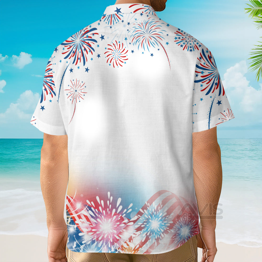 Independence Day Flag Flamingo 4th Of July - Hawaiian Shirt
