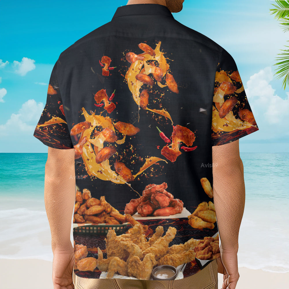 Chicken Wing Fast Food Delicious - Gift For Food Lovers - Hawaiian Shirt