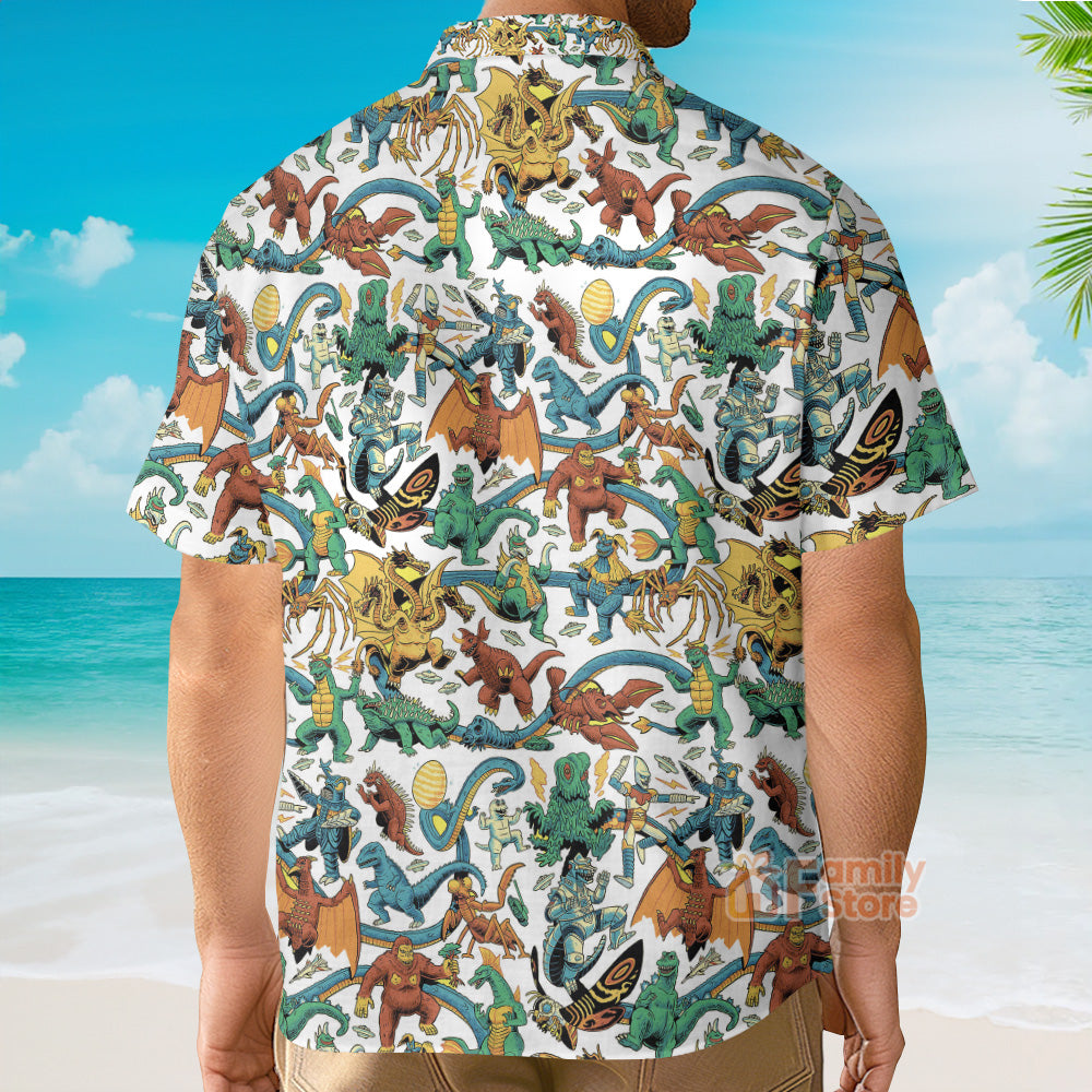 Showa Era Monsters Kaiju Battles - Hawaiian Shirt