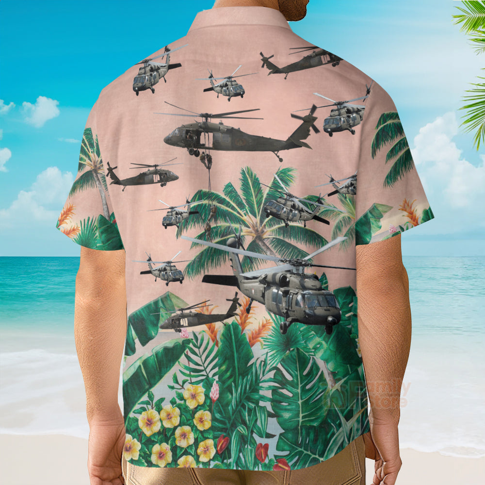 US Army Sikorsky UH-60 Black Hawk Hawaiian Shirt