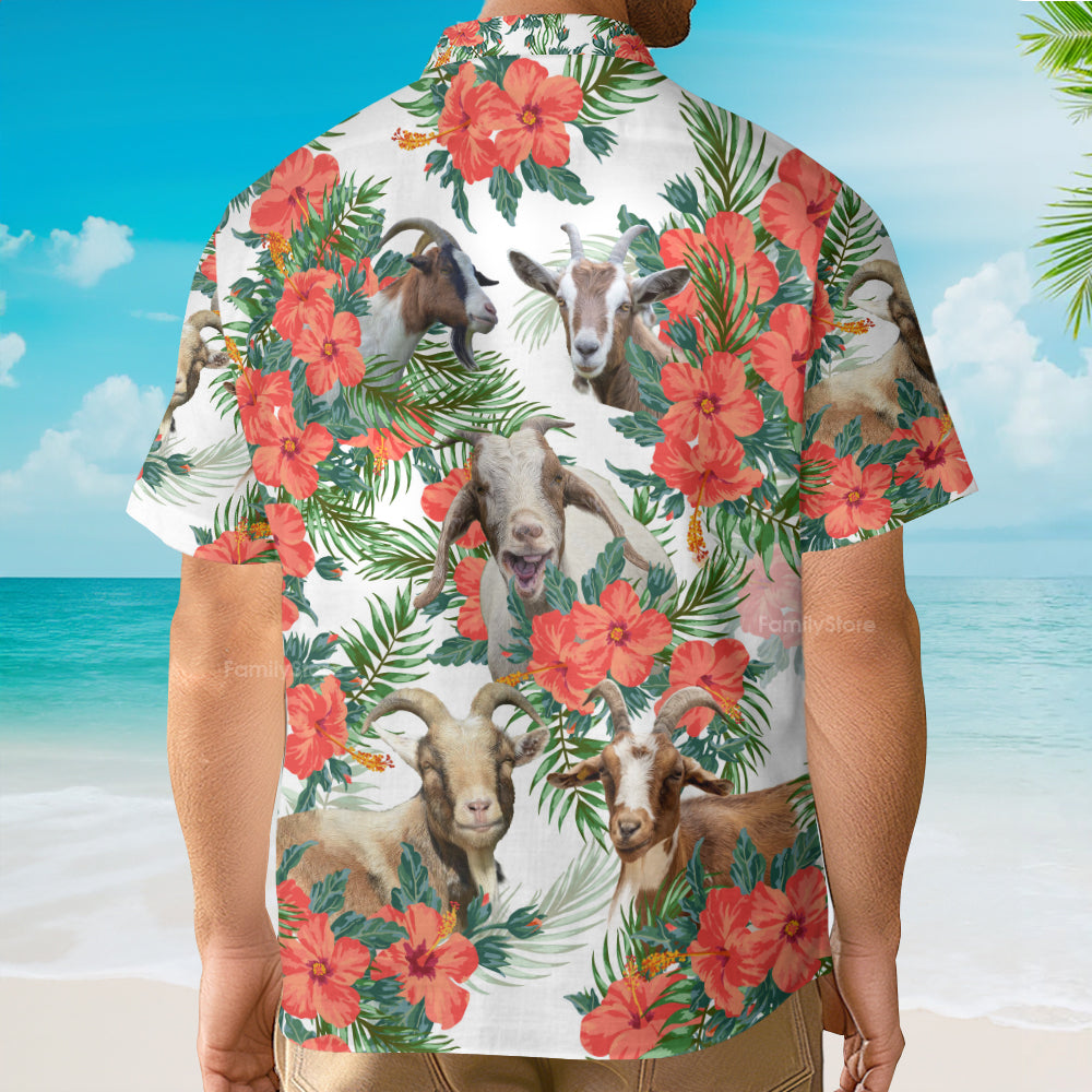 Unique Goat Hawaiian Flowers Hawaiian Shirt