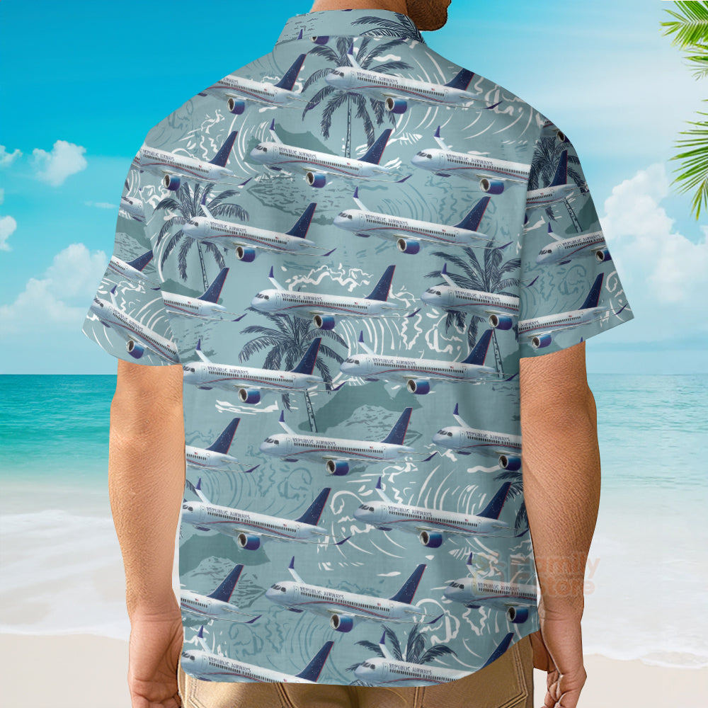 Republic Airways Embraer 175 Hawaiian Shirt