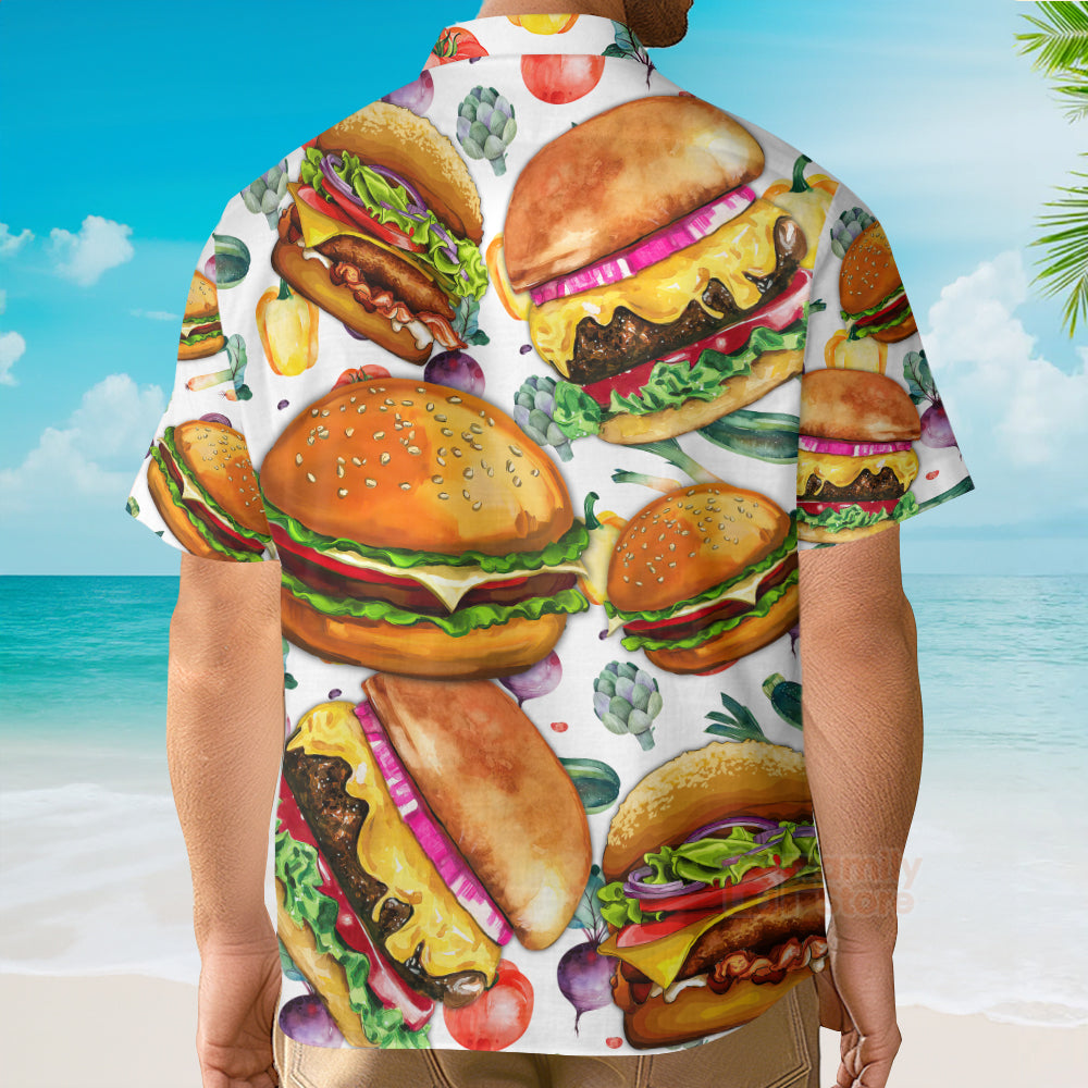 Food Big Burger Life Is Better With Burger Hawaiian Shirt