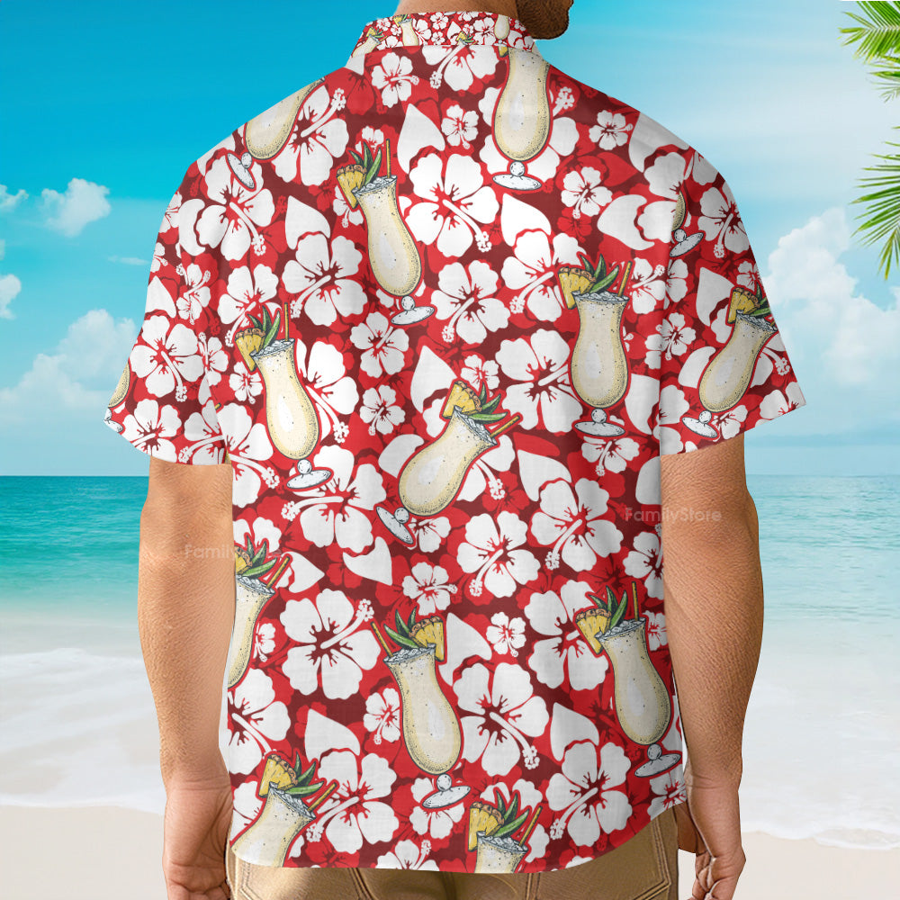 Pina Colada Cocktail Pattern Hawaiian Shirt