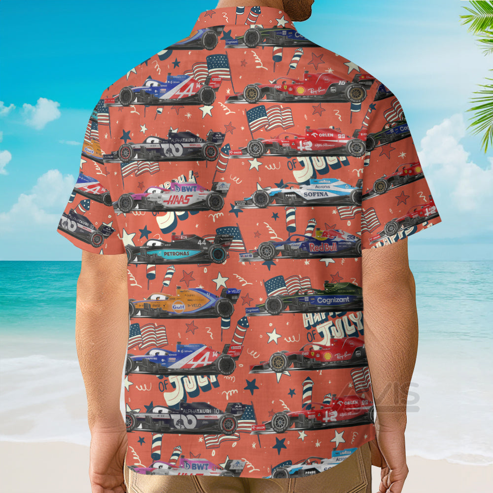 F1 Formula One Teams 2023 4Th Of July - Hawaiian Shirt