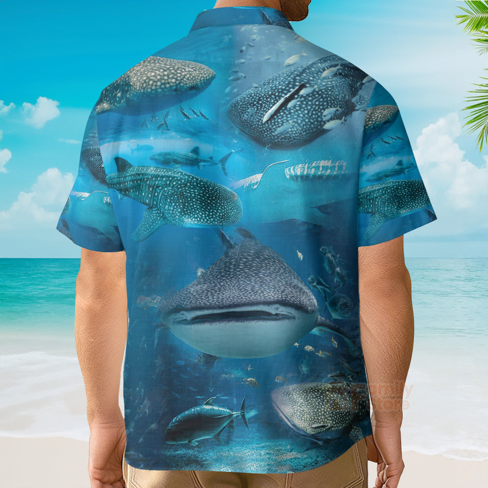 Shark Swim With Whale Sharks Hawaiian Shirt