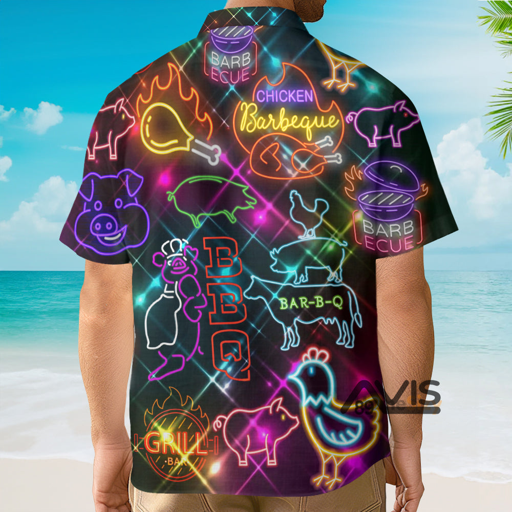 Food Real Men Smell Like Barbecue Stunning - Gift For Food Lovers - Hawaiian Shirt