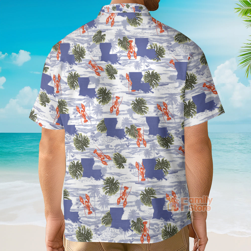 Louisiana Summer Crawfish Lobster Aloha - Hawaiian Shirt