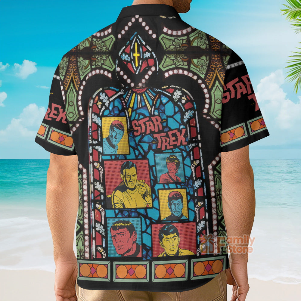 SaTr The Original Series Retro Character Squares Stained Glass - Hawaiian Shirt