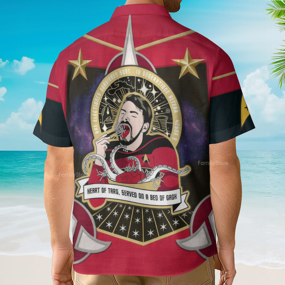 SaTr Riker the Klingon Foodie Cool Hawaiian Shirt