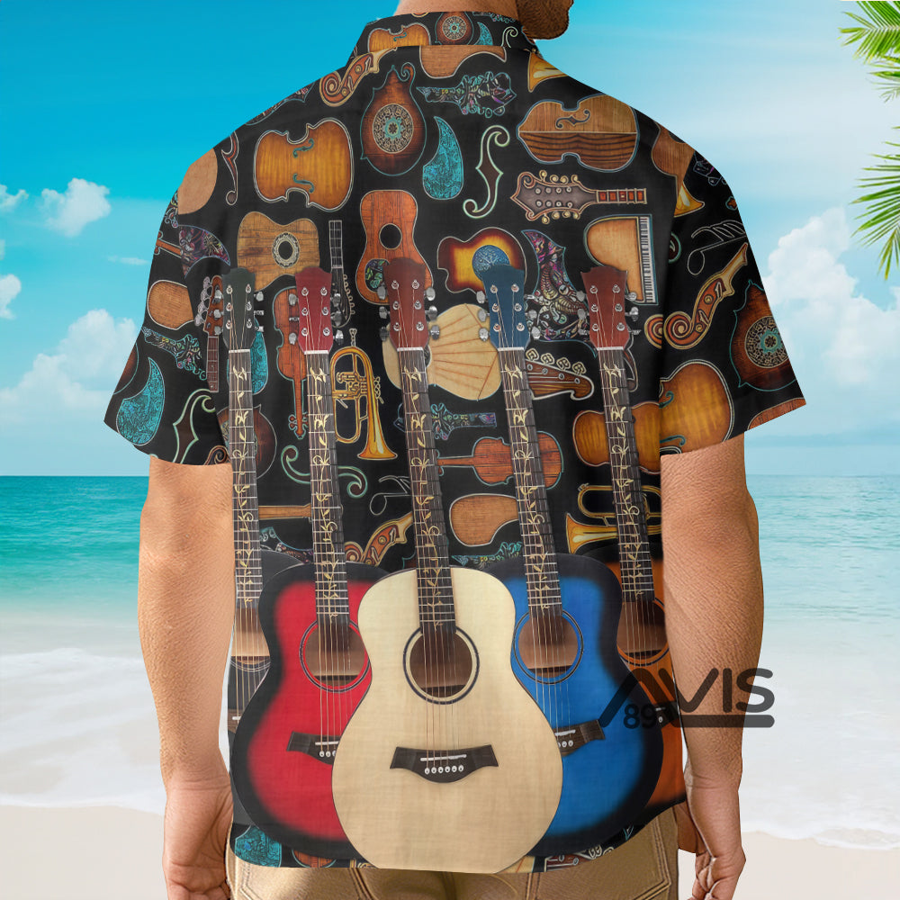 Guitar Lover Happy Life With Music - Hawaiian Shirt