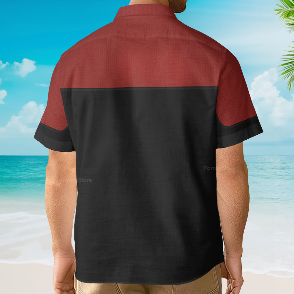SaTr Starfleet Command Uniform Cool Hawaiian Shirt