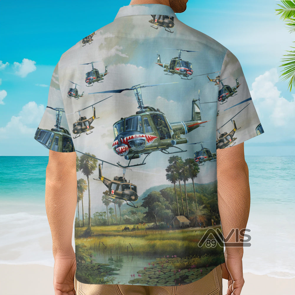 US Army UH-1 Iroquois Huey - For Men And Women - Hawaiian Shirt