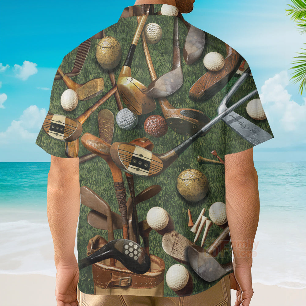 Vintage Golf Love To Golf - Retro Golf Print Hawaiian Shirt