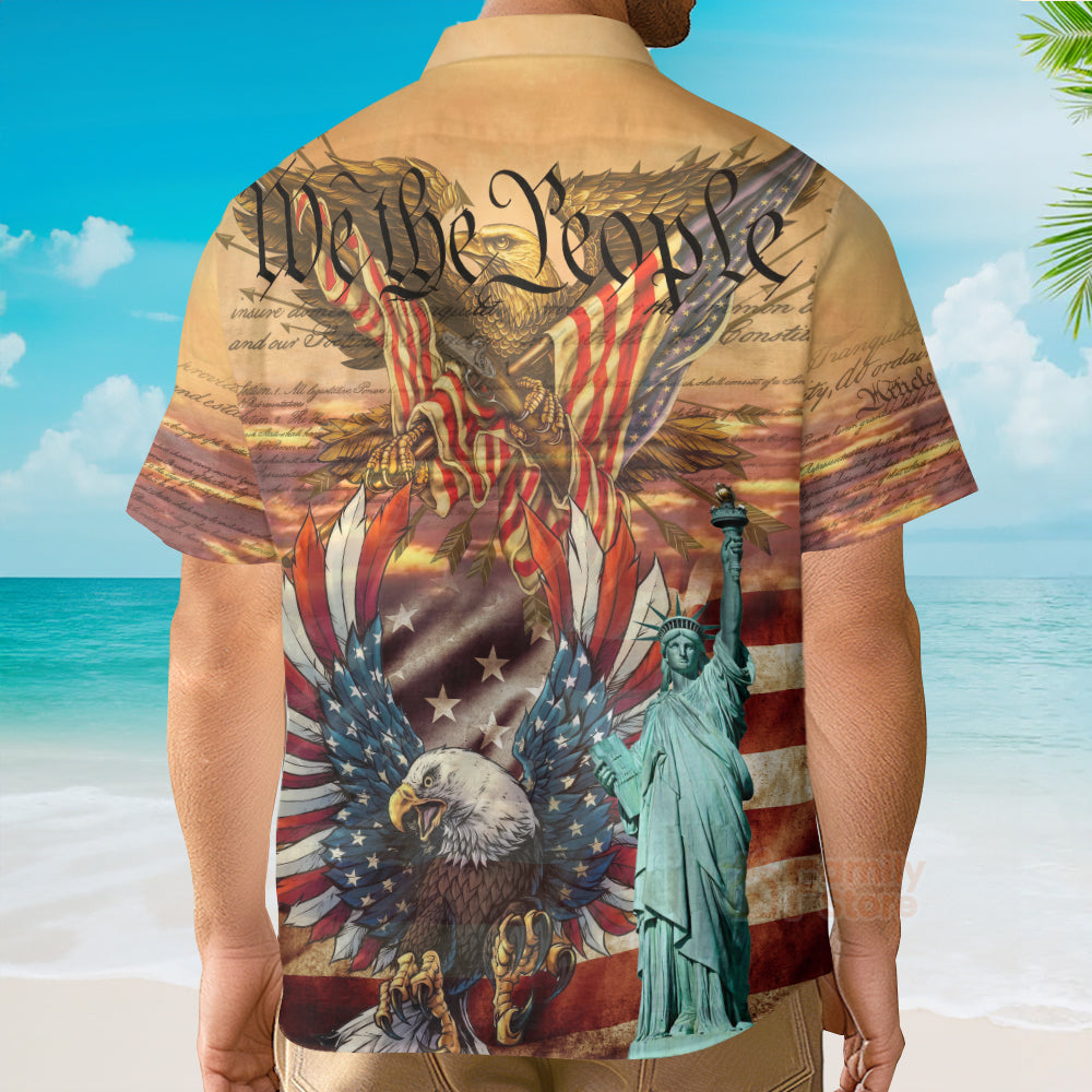 America Patriotism Eagle - Hawaiian Shirt