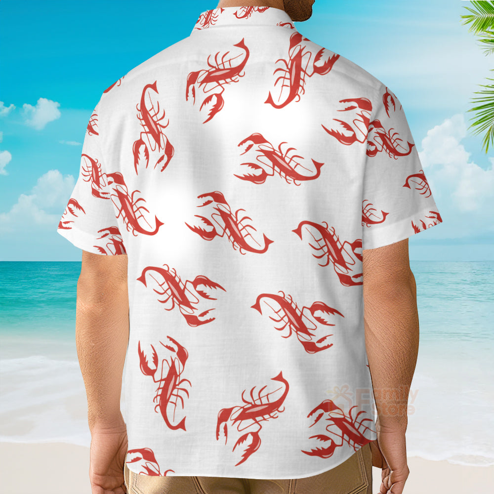 Lobster Print Hawaiian Shirt - Funny Seafood Lover Beach Shirt for Men & Women