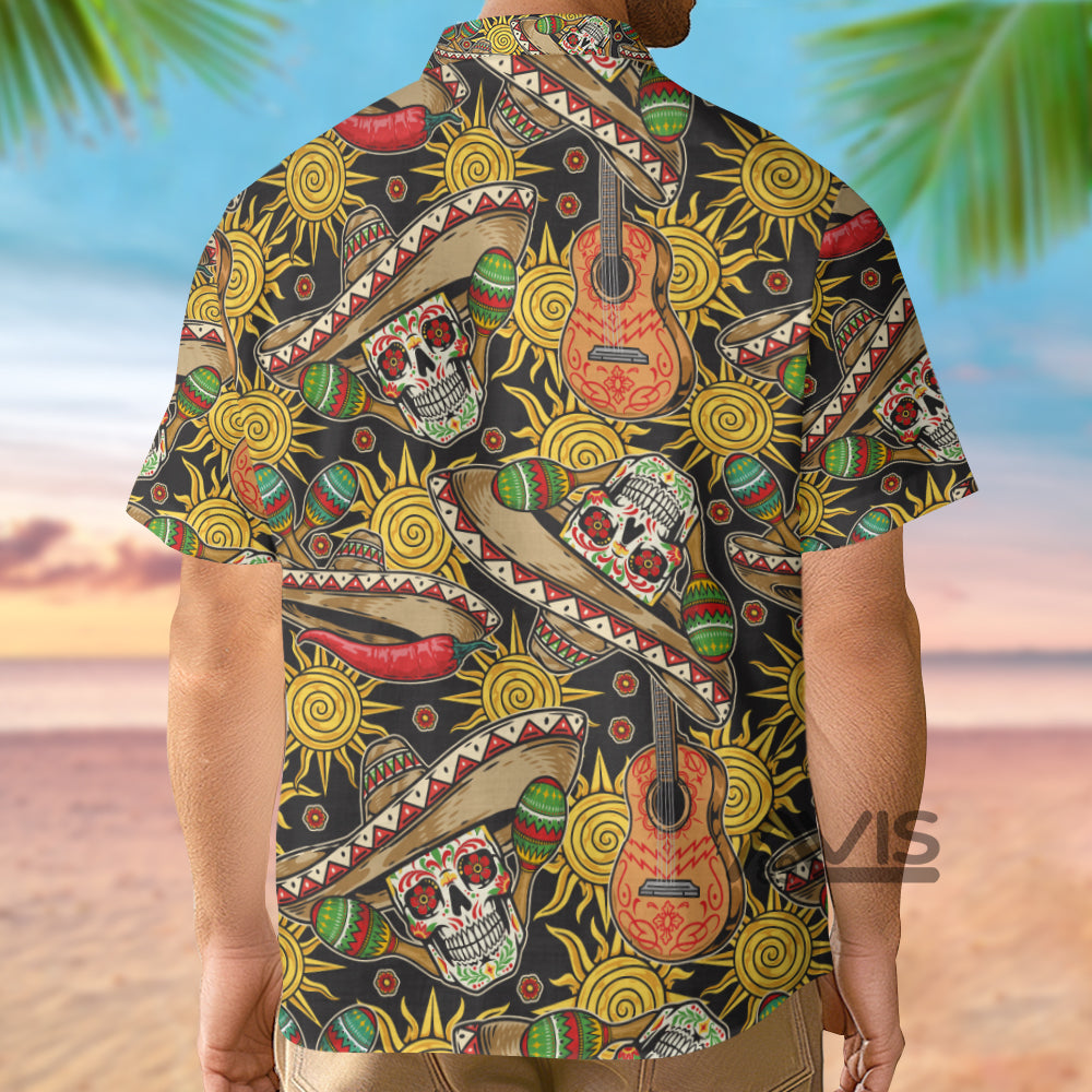 Cinco de Mayo Skull Pattern - Hawaiian Shirt