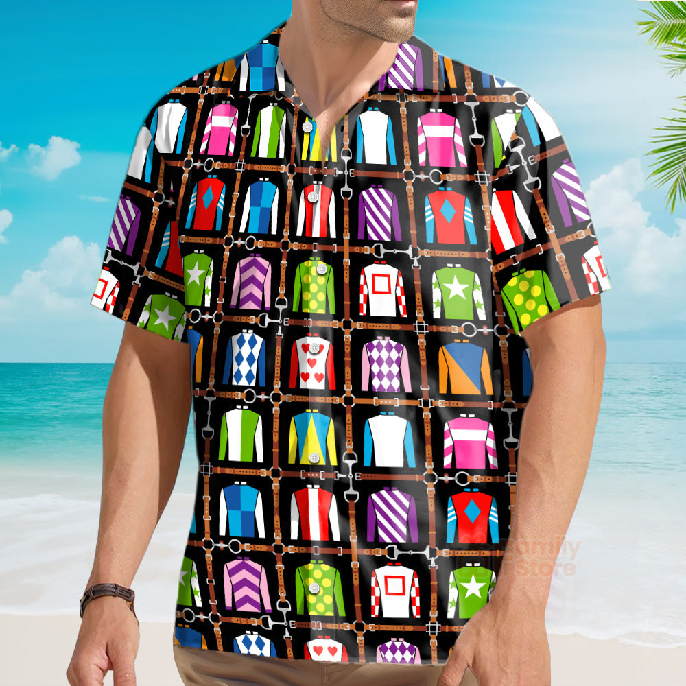 Kentucky Derby Jockey Uniform Talk Derby To Me Aloha - Hawaiian Shirts