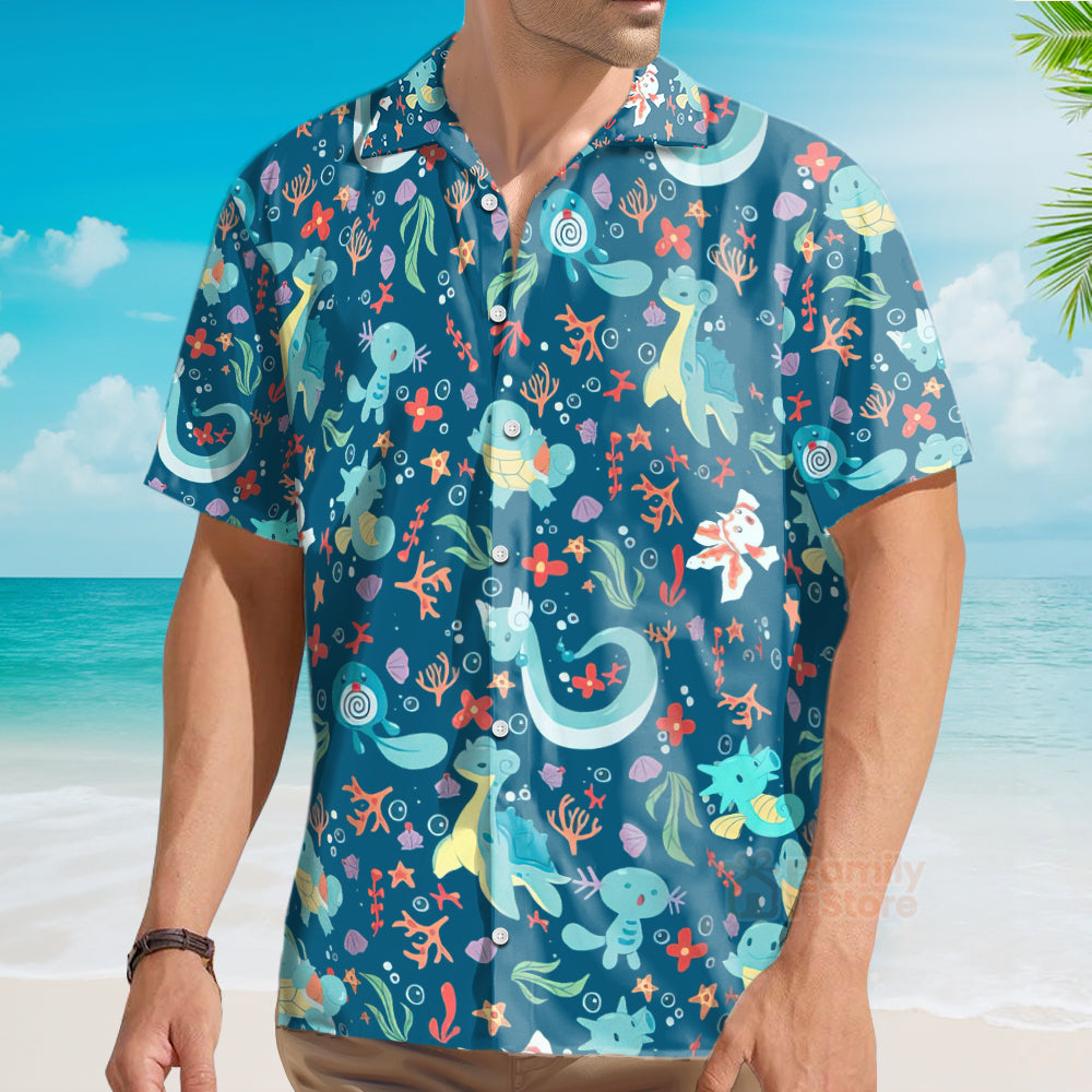 Water PoMo Pattern Hawaiian Shirt