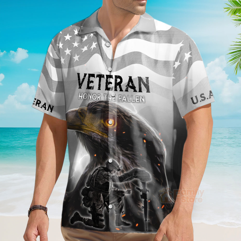 U.S Army Veteran, Honor The Fallen Hawaiian Shirt