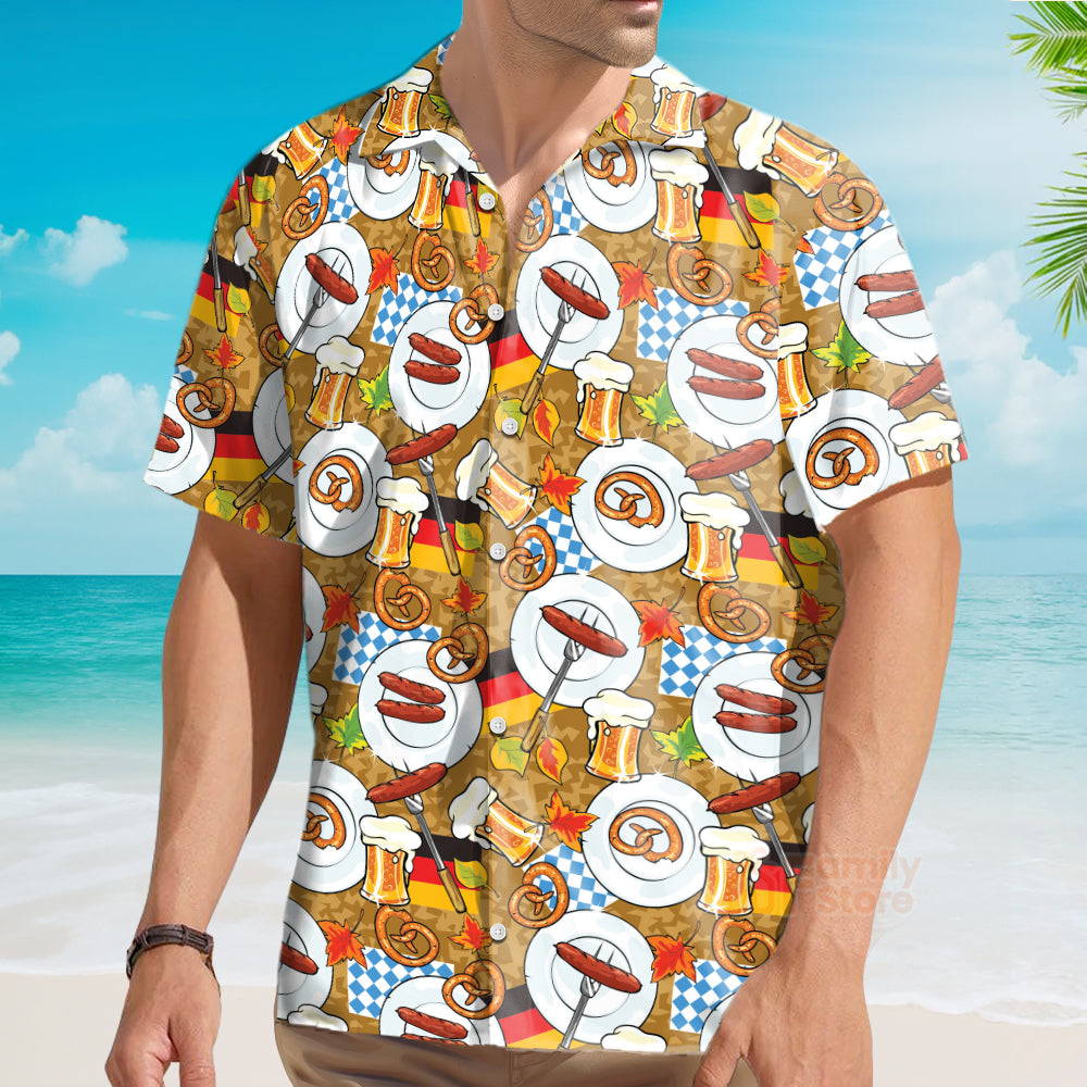 Sausage Beer Germany Flag - Hawaiian Shirt