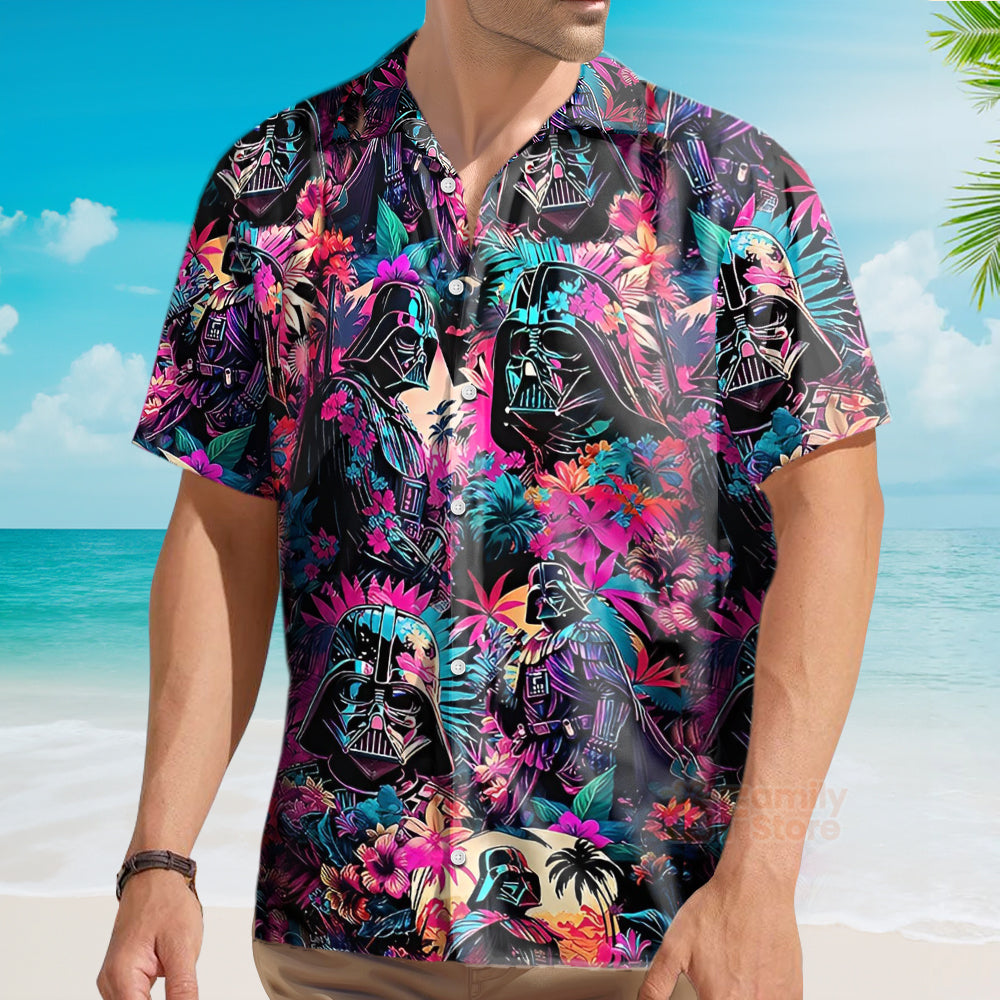 Starwars Darth Vader Synthwave Cool - Hawaiian Shirt