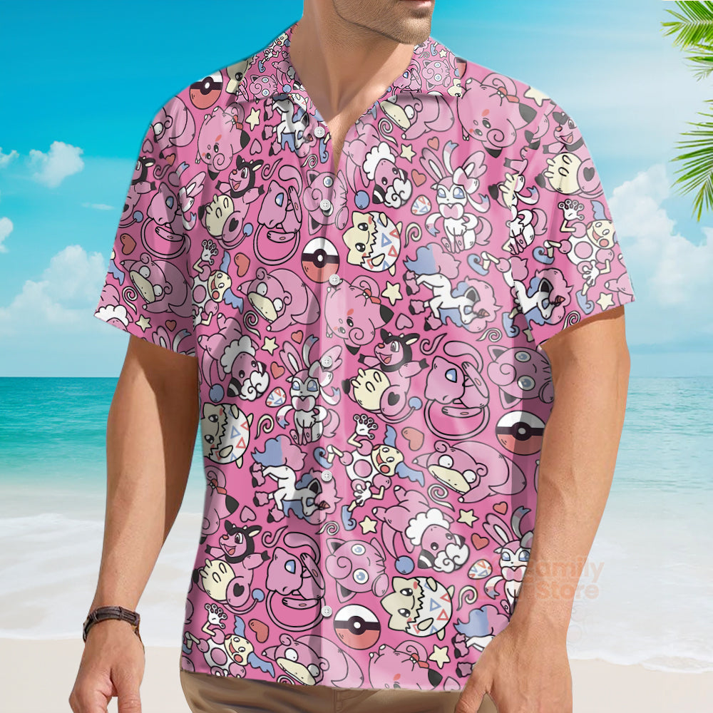 Fairy PoMo Pattern Kawaii Hawaiian Shirt