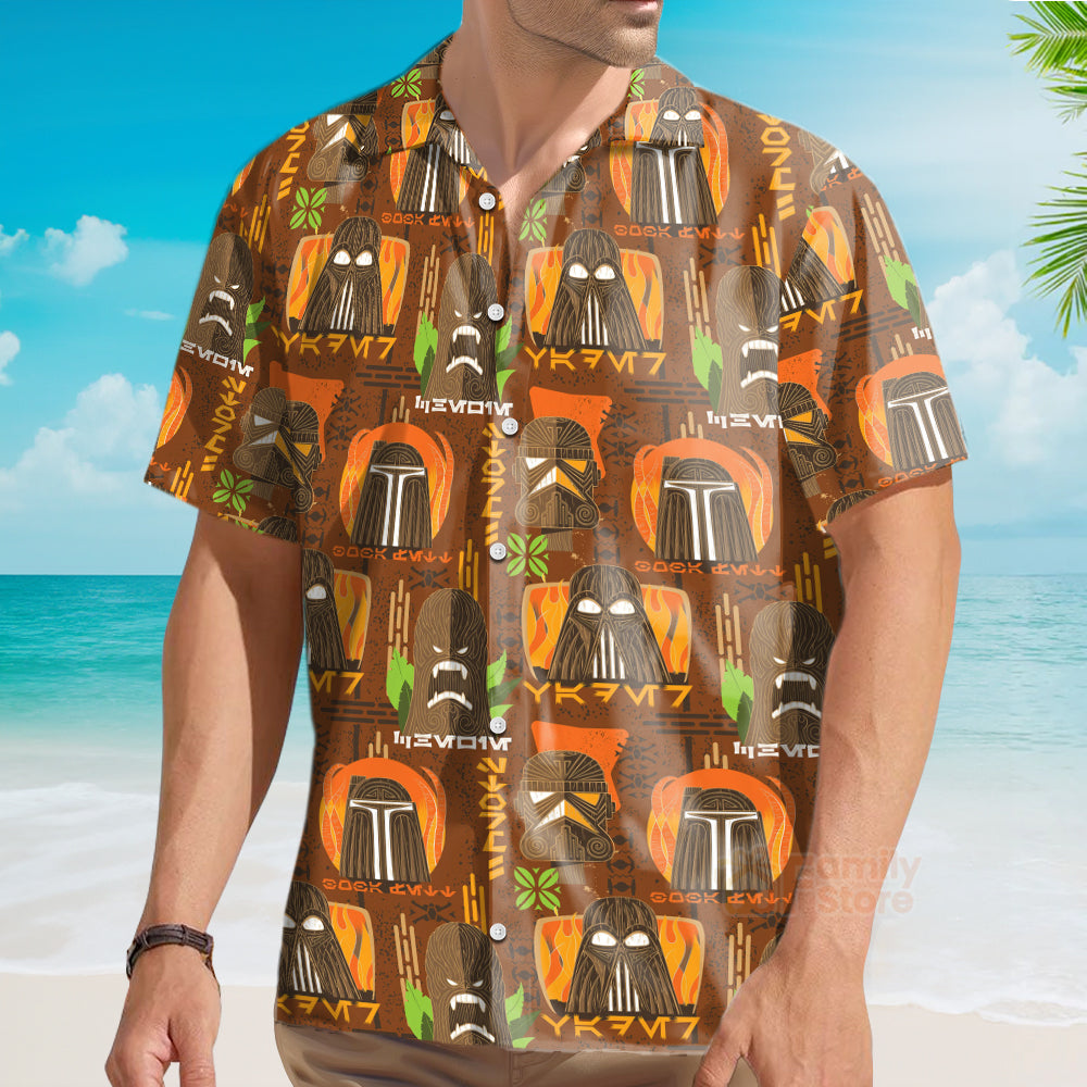 Starwars Tiki Art Funny - Hawaiian Shirt