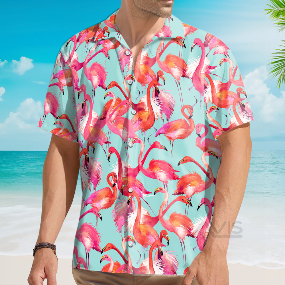 Unique Flamingo Pattern D13 - Hawaiian Shirt