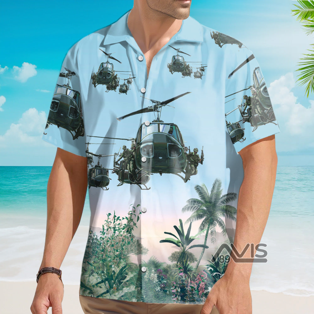 US Army Bell UH-1 Huey - Hawaiian Shirt